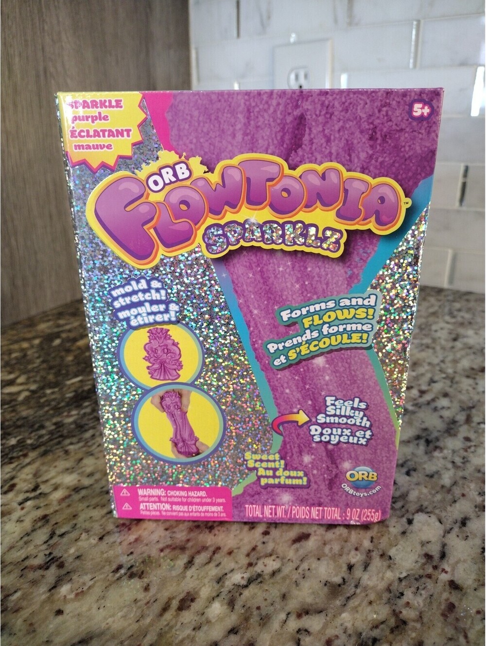 The Orb Factory ORB Flowtonia Box 255g 9OZ Sparklz PURPLE Floam Foam Slime